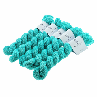 Merino Twist Sock Mini - Bright Aqua  0125