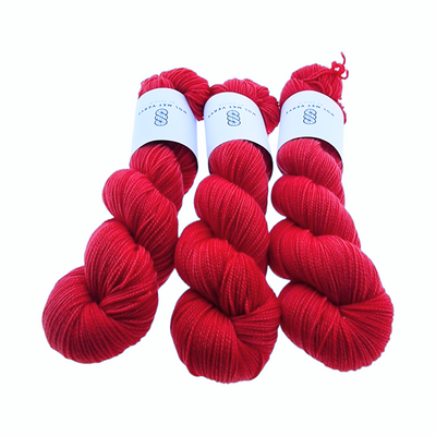 Merino Twist Sock - Chinese Red